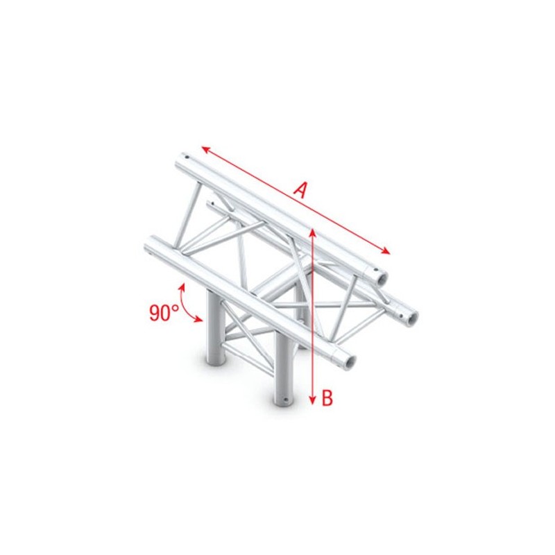 Milos PT30019 Pro-30 Triangle P Truss - T-Cross 3-way vertical, apex up - 71 cm